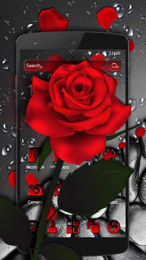 Crimson red Flower Theme screenshot 1