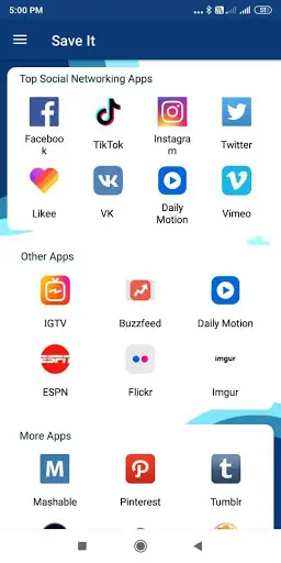 Save It - All Social Media Downloader 1 تصوير الشاشة