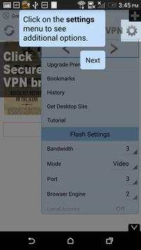 Free VPN Flash Browser Player screenshot 3