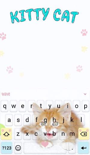 Kitty Cat Animated Keyboard   Live Wallpaper स्क्रीनशॉट 2
