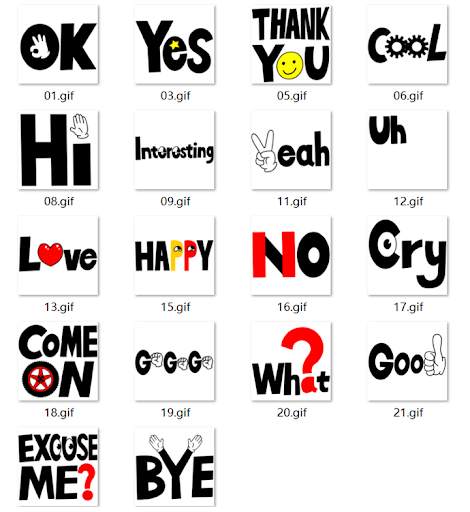 Text Gif Cute Emoji Keyboard sticker screenshot 6