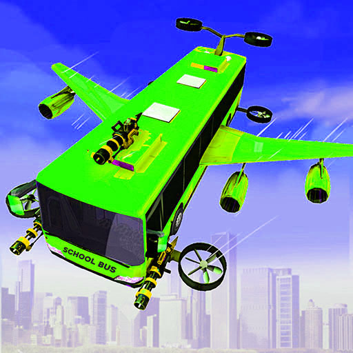 ikon Shooting Flying School Bus Transport Simulator