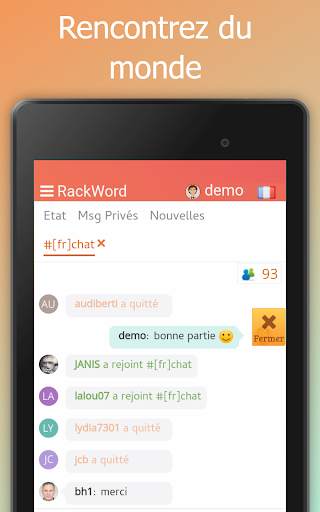 Rackword- Jeu de mots en ligne screenshot 13