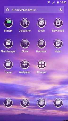 Purple Sky-APUS Launcher theme screenshot 2