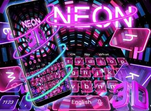 3D Neon Light Hologram Keyboard Theme screenshot 6