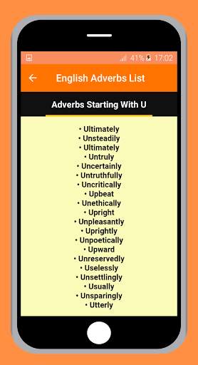 English Adverbs List скриншот 6