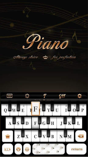 Black&White Piano Keyboard Theme screenshot 1