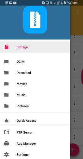 Zip file extractor for Android® screenshot 1