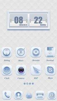 White Here GO Launcher Theme screenshot 2