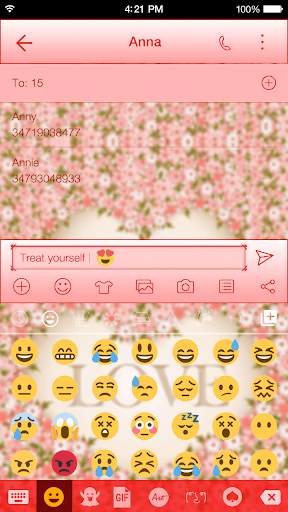 Love Flower Emoji Keyboard screenshot 3