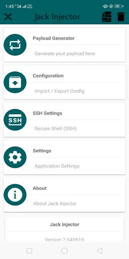 Jack Injector - (SSH/Proxy/VPN) screenshot 3