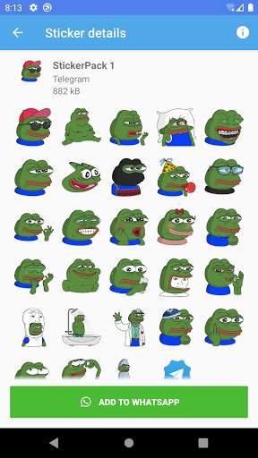 😂 Funny Pepe the Frog Stickers 🔥 WAStickerApp screenshot 2