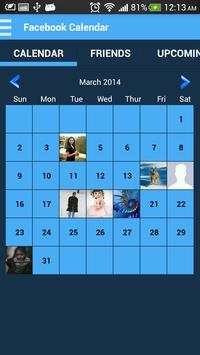 Calendar For Facebook Birthday screenshot 1