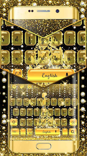 Golden Butterfly Glitter Girl Keyboard स्क्रीनशॉट 3