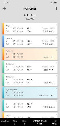 Clock Punch screenshot 2