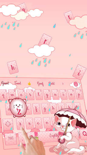 Rosa Kitty Keyboard Theme स्क्रीनशॉट 3