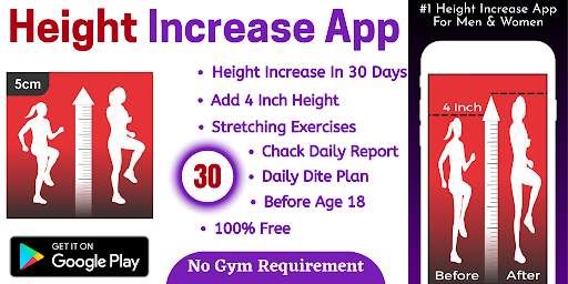 Height Increase Exercise - Workout height increase screenshot 1
