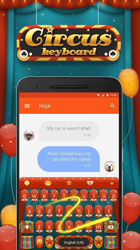 Red Joker Emoji Keyboard Theme screenshot 4
