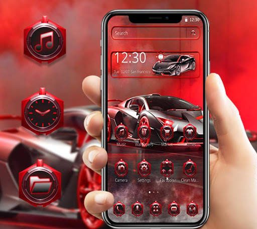 Classic Red Speed Car Theme screenshot 1