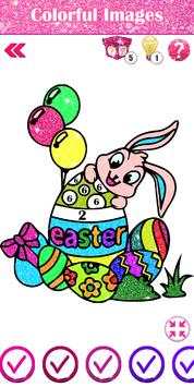 Adult Easter Eggs Glitter Color By Number Free screenshot 1