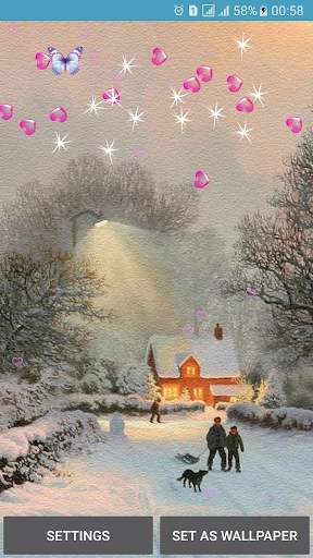 Winter Snow Live Wallpaper screenshot 1