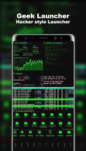 Hacker Launcher Geek Style screenshot 1