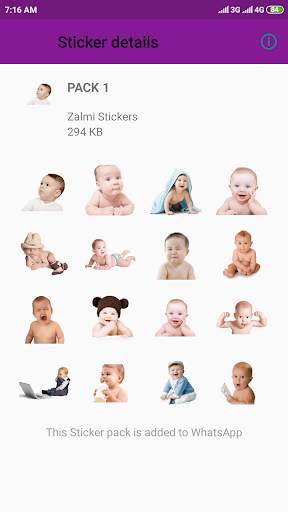 Cute Babies  Stickers for WhatsApp - Funny Sticker screenshot 2