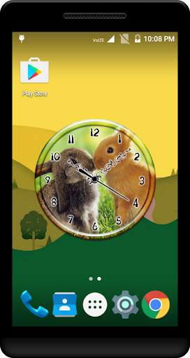 Clock Live Wallpaper : Rabbit screenshot 4