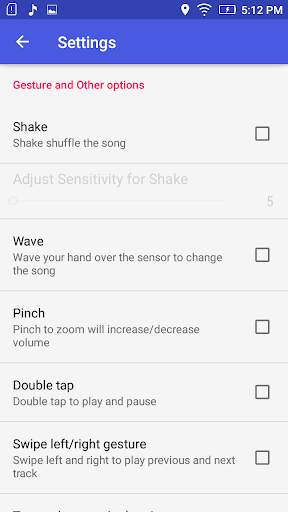 Sensor & Gesture Music Player screenshot 2