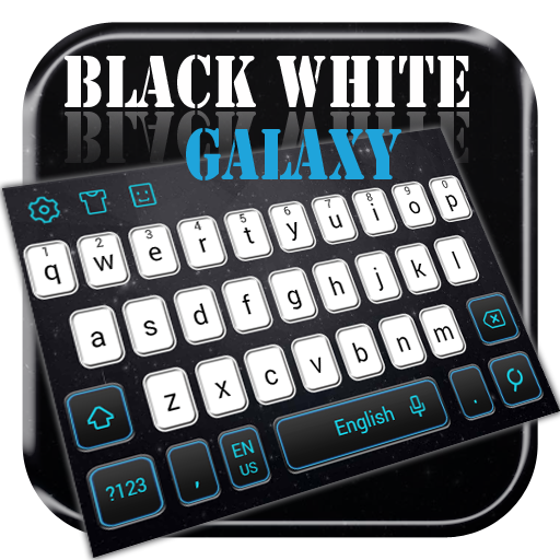 Black and White Galaxy Keyboard icon