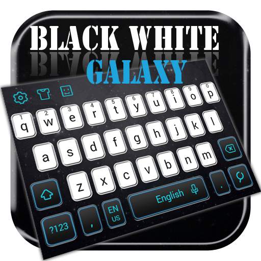 Black and White Galaxy Keyboard 10001002