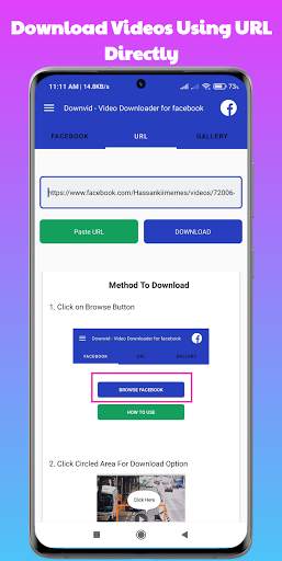 DownVid - Video Downloader for Facebook screenshot 1