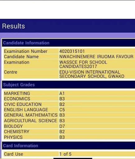 Waec Result Checker screenshot 3
