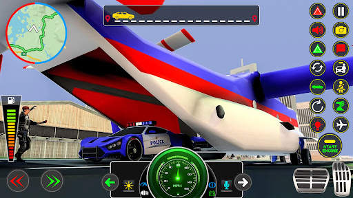 Police Muscle Car Cargo Plane screenshot 5