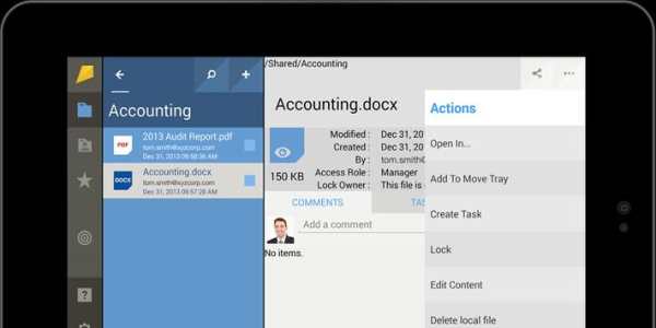 kiteworks for Blackberry screenshot 2