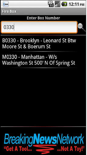Fire Dept Box Number Search screenshot 2