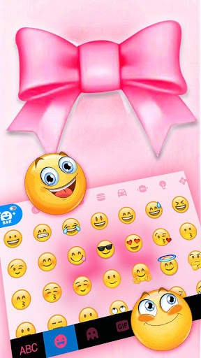 Pink Girly Bow Keyboard Theme screenshot 3