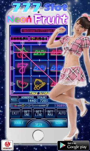 777 Fruit Neon Slot Machine - Cherry Master screenshot 1