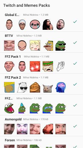 Stickers Emotes from Twitch for WhatsApp screenshot 1
