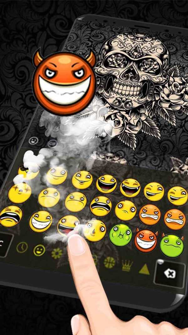 Black Rose Skull Keyboard screenshot 3