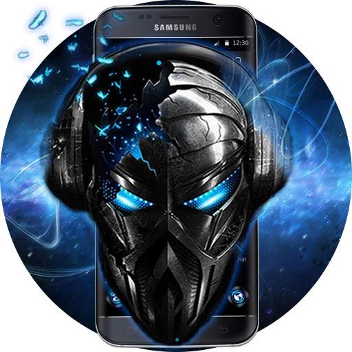 Blue Tech Metallic Skull Theme 1.1.10