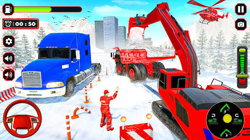 Snow Excavator 3D Simulator screenshot 2
