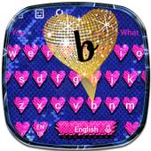 Sequin Flip Heart Keyboard Theme 10001003