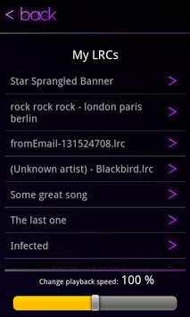 SingWithMe LRC Lyrics Player 3 تصوير الشاشة
