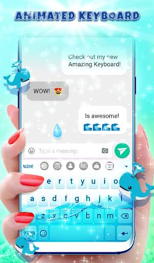 Wave Splash Keyboard Wallpaper screenshot 2