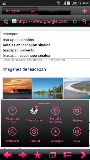 THEME PINK GLASS BOAT BROWSER screenshot 4