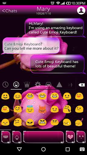 One Rose Emoji Keyboard Theme screenshot 2