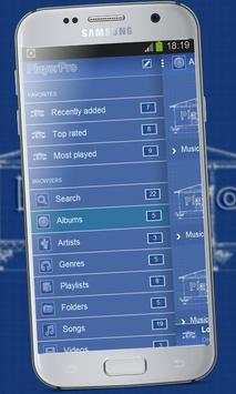 Blueprint Music Player Theme screenshot 2