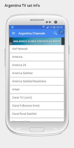 Argentina TV sat info screenshot 1