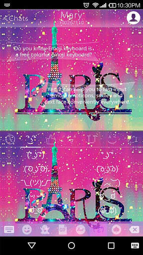 Galaxy Paris KK Emoji Keyboard for Android GO screenshot 4